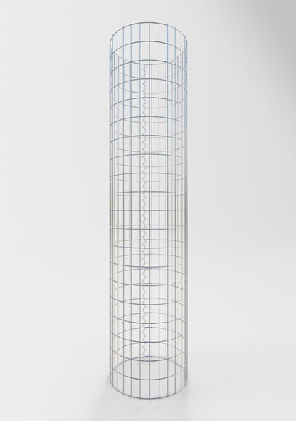 Coluna de gabião redonda 47 cm de diâmetro, 200 cm de altura, malhagem 5 cm x 10 cm