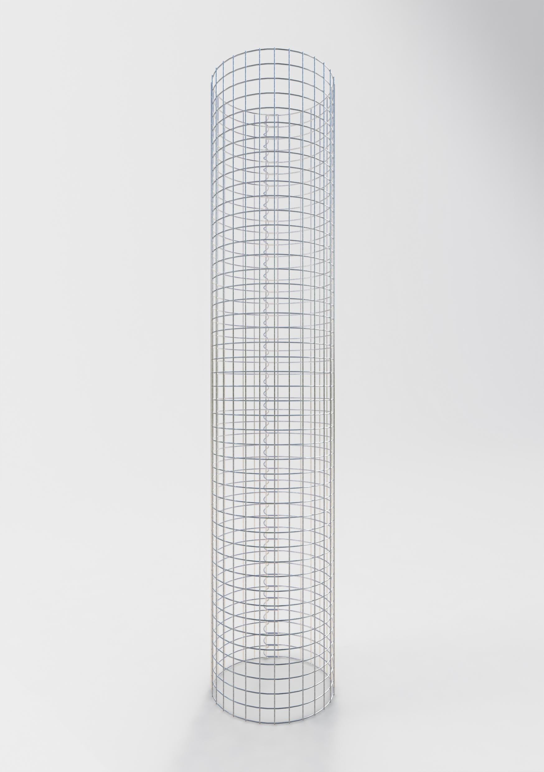 Colonne de gabion ronde 47 cm de diamètre, 230 cm de hauteur, maille 5 cm x 5 cm