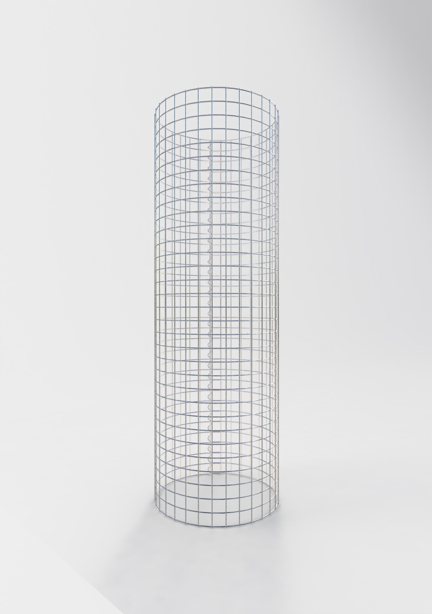 Gabion column around 52 cm diameter, 160 cm height, mesh size 5 cm x 5 cm