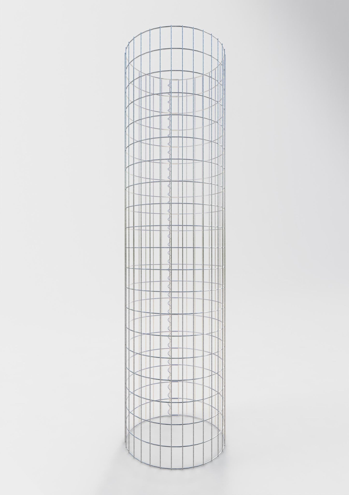 Columna de gaviones redonda 52 cm de diámetro, 200 cm de altura, malla 5 cm x 10 cm